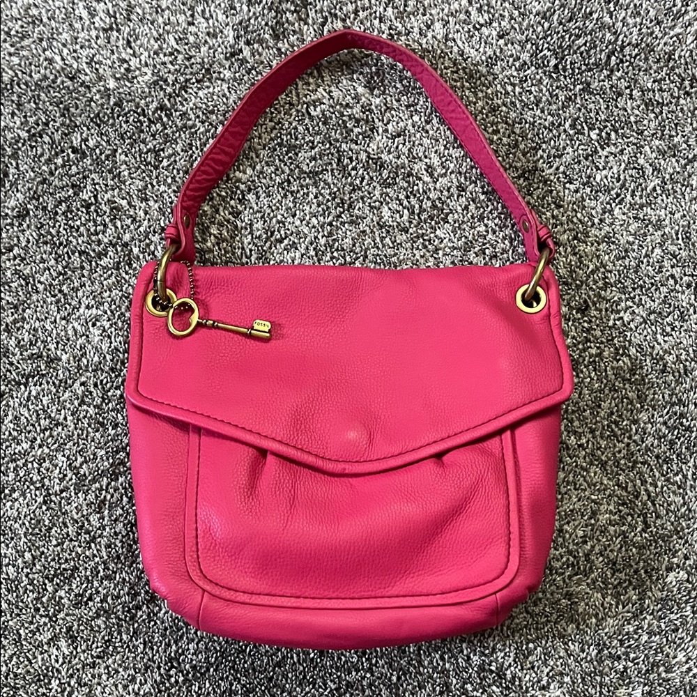 Fossil Pink Leather Satchel Fossil Hobo Hot Fossil Pink Purse